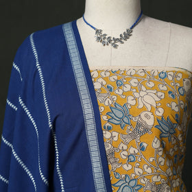 Kalamkari printed cotton 2pc unstitched dress material