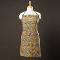 Yellow Kalamkari Print Cotton Apron with Pocket 
