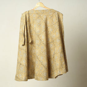  Kalamkari Block Printed Cotton Wrap Around Skirt 