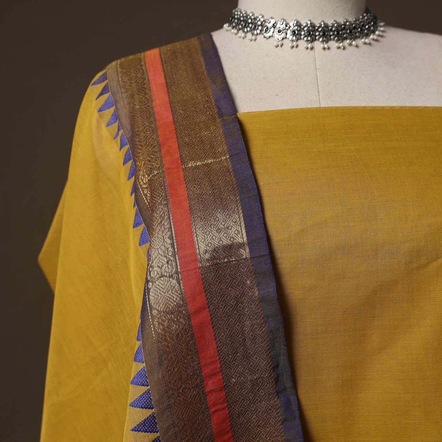 Kandangi chettinad cotton 2pc unstitched dress material 07