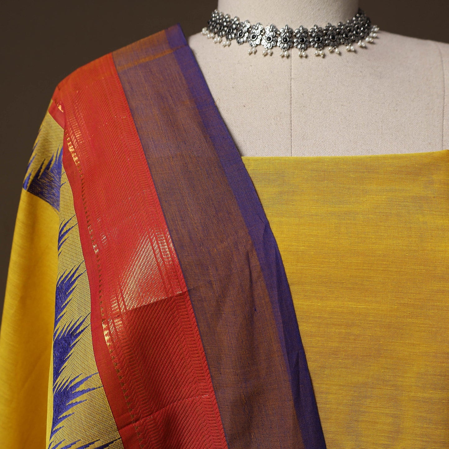 Kandangi chettinad cotton 2pc unstitched dress material 13