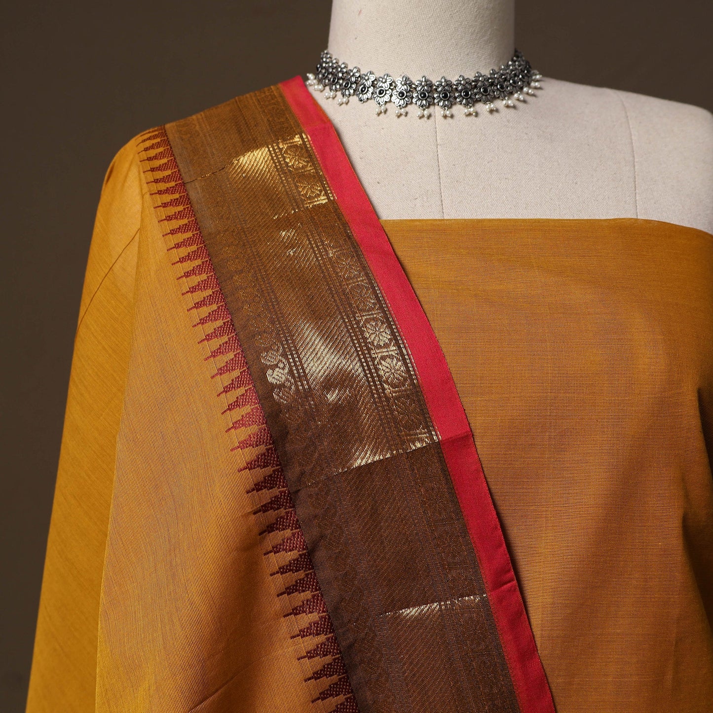 Kandangi chettinad cotton 2pc unstitched dress material 33