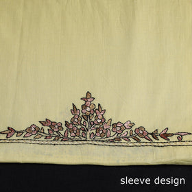  Kashidakari Hand Embroidery Pure Cotton Kurta Material 