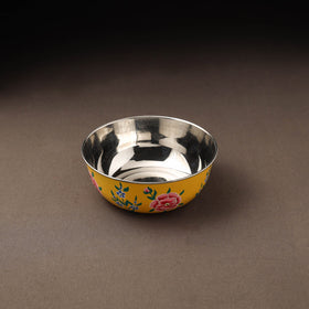 Kashmir enamelware floral handpainted stainless steel