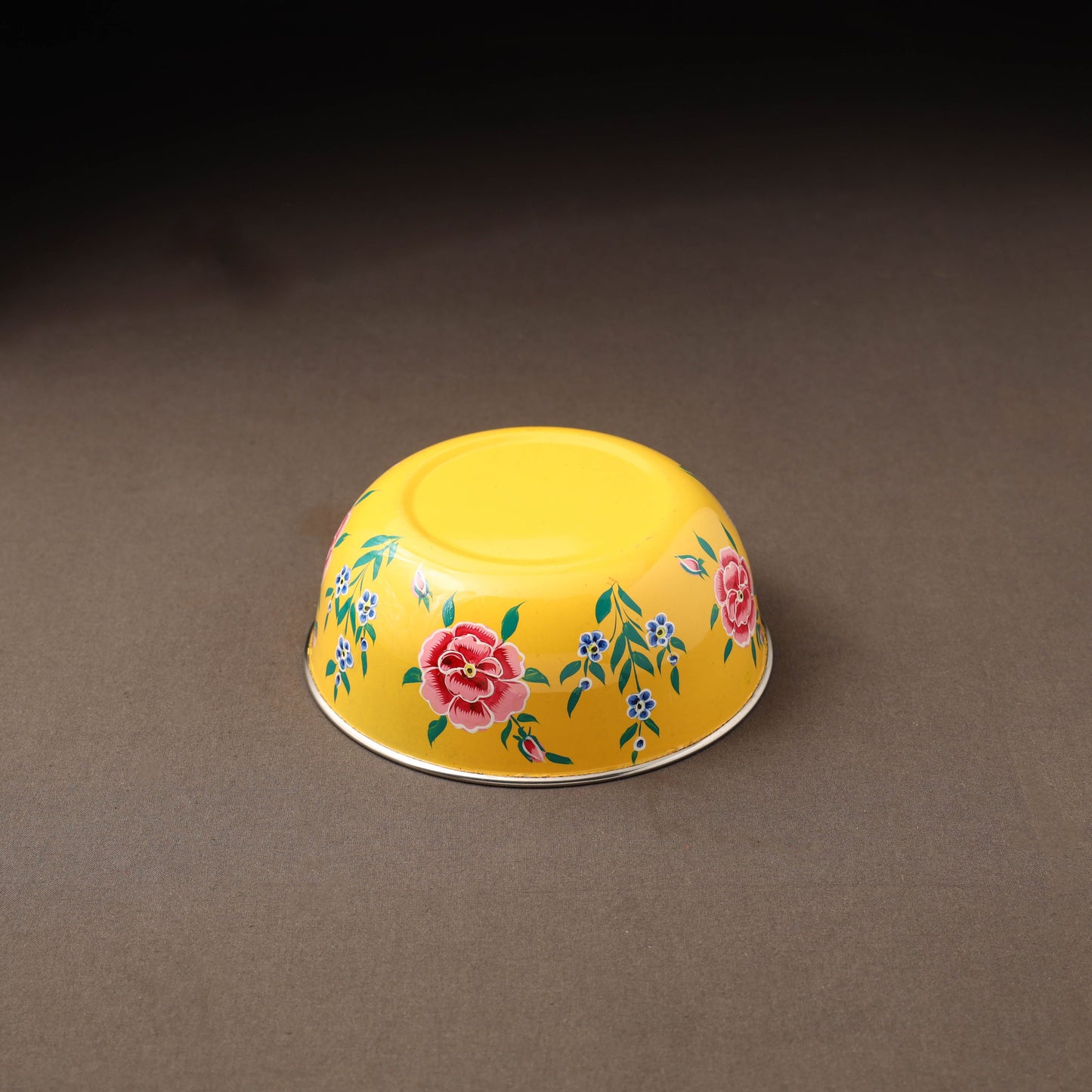 Kashmir enamelware floral handpainted stainless steel