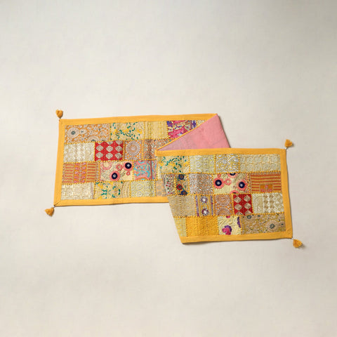 Khambadiya patchwork table runner (71 x 16 in) 06
