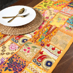 Khambadiya patchwork table runner (71 x 16 in) 11