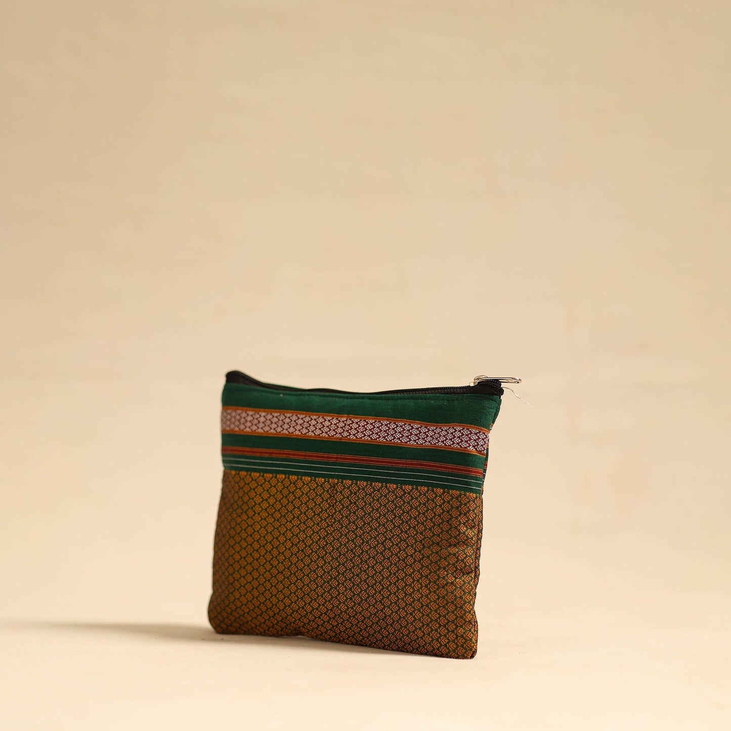  Yellow Khun Fabric Quilted Cotton Utility Pouch