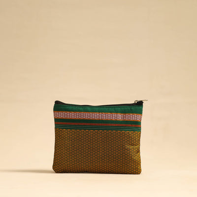  Yellow Khun Fabric Quilted Cotton Utility Pouch