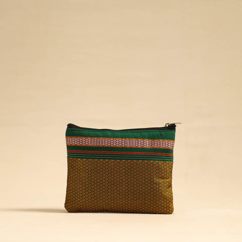  Yellow Khun Fabric Quilted Cotton Utility Pouch