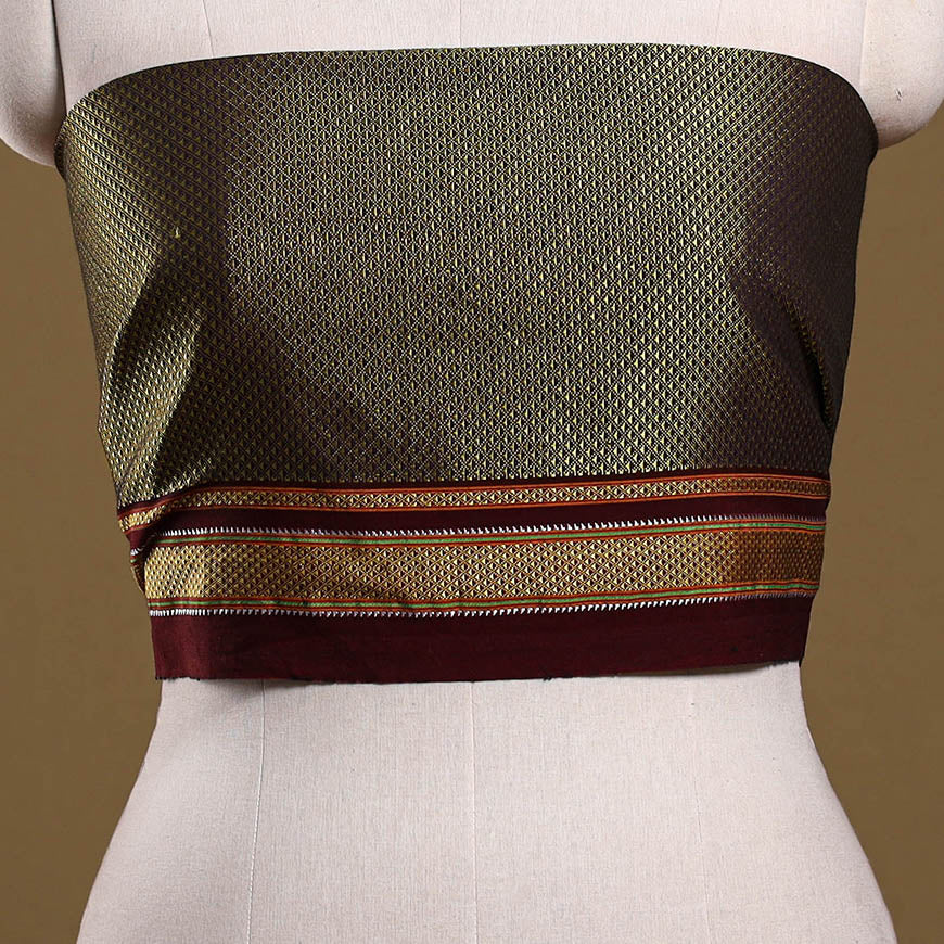 Khun weave cotton blouse piece 40 - handcrafted