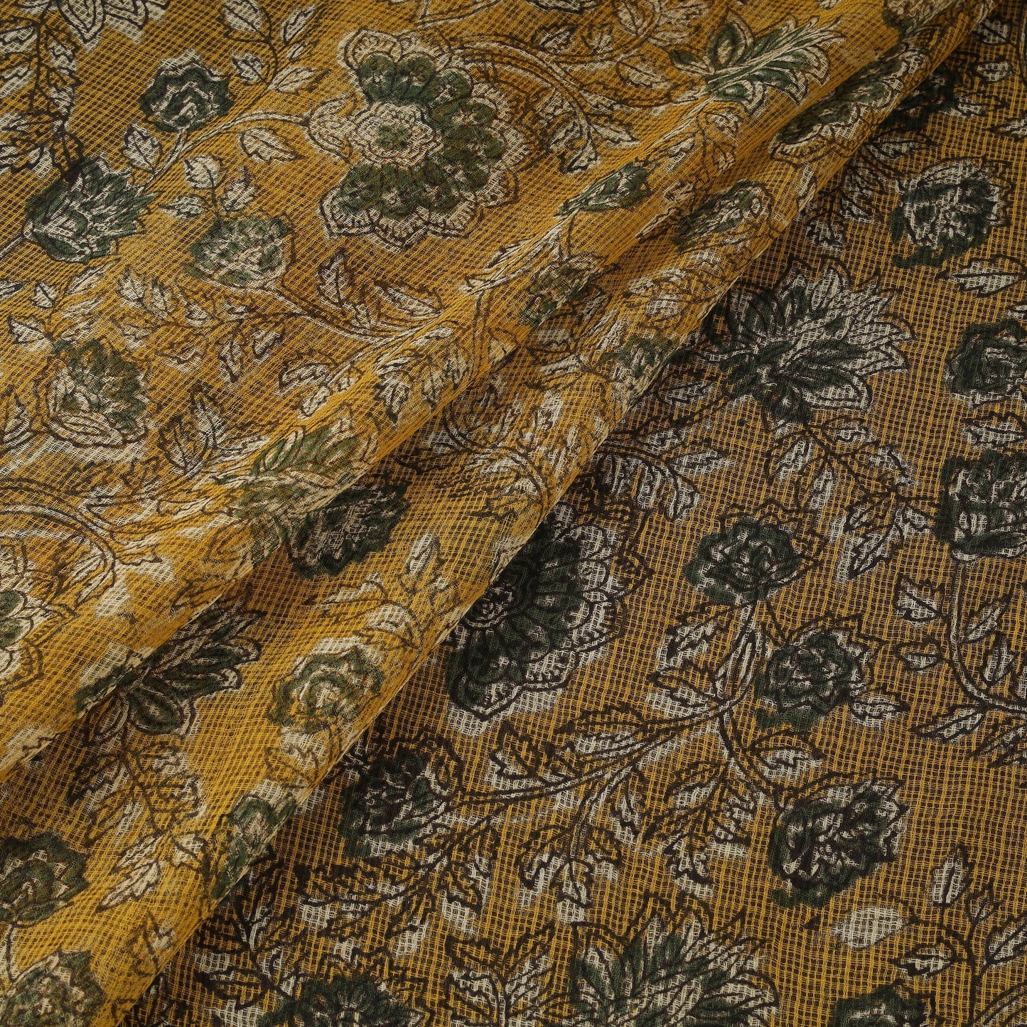Kota doria cotton natural dyed hand block bagru print