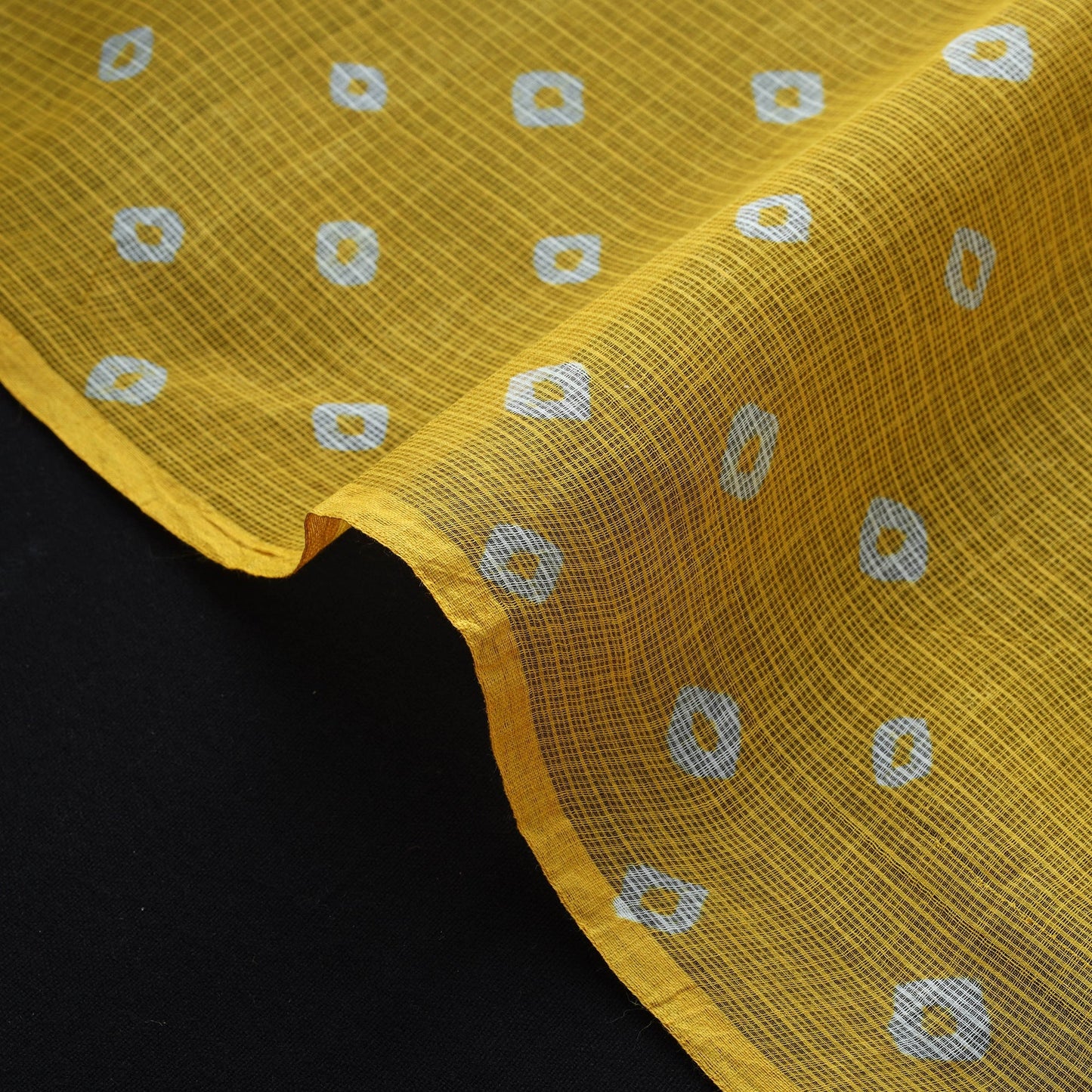 Kota doria cotton tie-dye bandhani fabric 03 - handcrafted