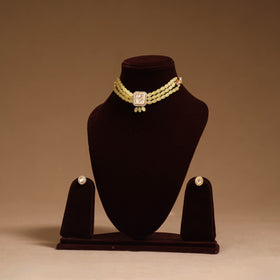 Kundan work choker necklace set 44 - handcrafted