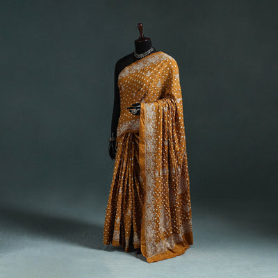 Kutch bandhani tie-dye cotton saree 24 - handcrafted