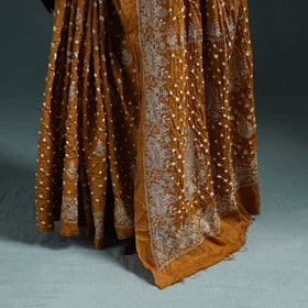 Kutch bandhani tie-dye cotton saree 24 - handcrafted