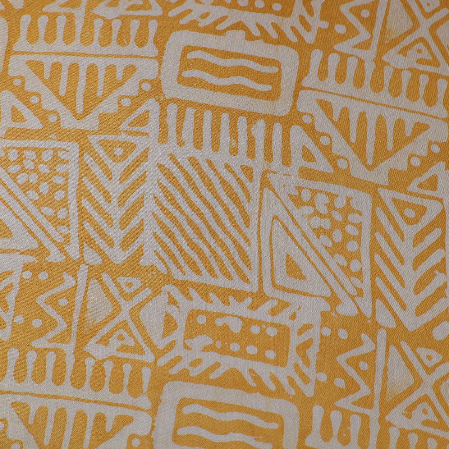 Yellow - kutch batik modal silk fabric 18 - handcrafted