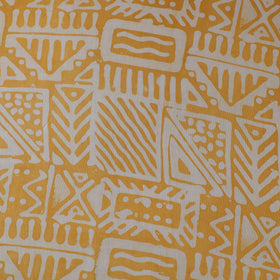 Yellow - kutch batik modal silk fabric 18 - handcrafted