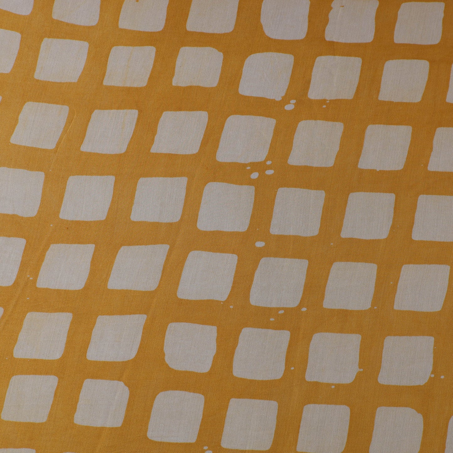 Yellow - kutch batik modal silk fabric 24 - handcrafted