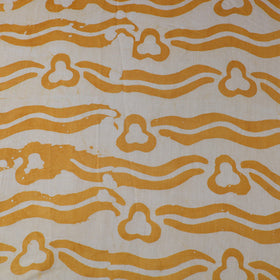 Yellow - kutch batik modal silk fabric 30 - handcrafted