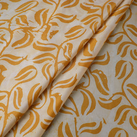 Yellow - kutch batik modal silk fabric 33 - handcrafted