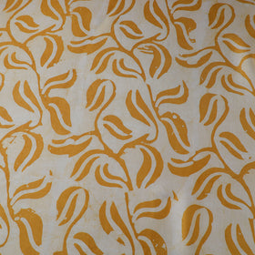 Yellow - kutch batik modal silk fabric 33 - handcrafted