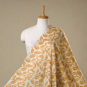 Yellow - kutch batik modal silk fabric 33 - handcrafted