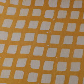 Yellow - kutch batik modal silk fabric 24 - handcrafted