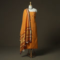 Kutch bhujodi handloom kala cotton 3pc unstitched dress