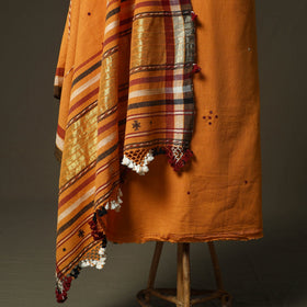 Kutch bhujodi handloom kala cotton 3pc unstitched dress
