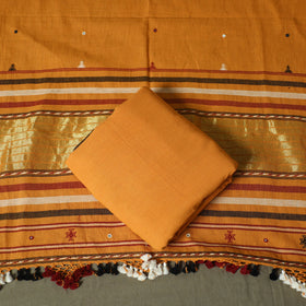 Kutch bhujodi handloom kala cotton 3pc unstitched dress