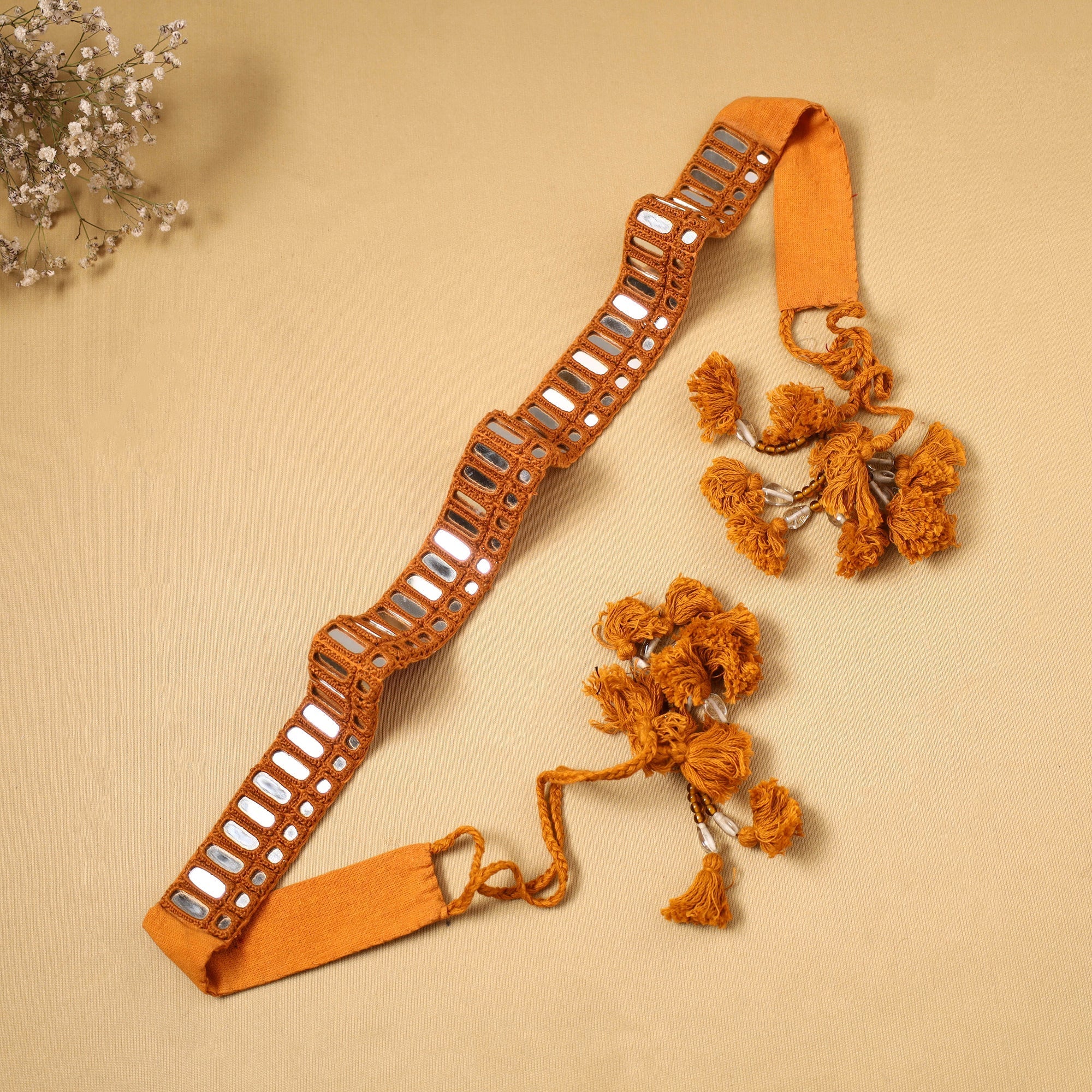 Kutch embroidery mirror work dori waist belt / kamarbandh