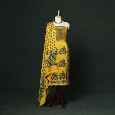 Kutch hand block ajrakh print natural dyed modal silk 2pc