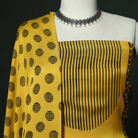 Kutch hand block ajrakh print natural dyed modal silk 2pc