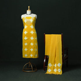 Kutch hand embroidered mirror work clamp dyed cotton