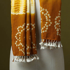 Kutch handwoven merino wool shibori & bandhani stole 51