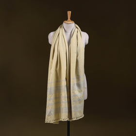 Yellow - kutch handwoven mirror work acrylic wool shawl 161