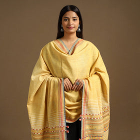 Yellow Kutch Handwoven Organic Kala Cotton Dupatta