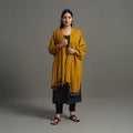 Yellow - Kutch Handwoven Silk x Woolen Shawl 29
