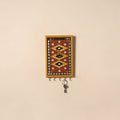 Kutch mud mirror work lippan art key holder (9 x 6 in) 29