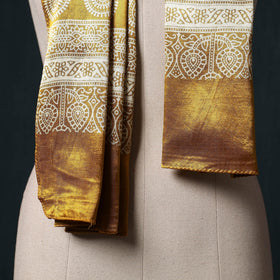 Kutch printed mashru silk stole 34 - handcrafted