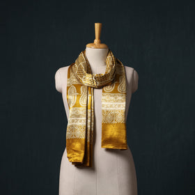 Kutch printed mashru silk stole 34 - handcrafted