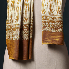 Kutch printed mashru silk stole 37 - handcrafted
