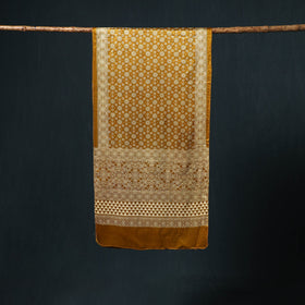 Kutch printed mashru silk stole 40 - handcrafted