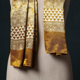 Kutch printed mashru silk stole 40 - handcrafted