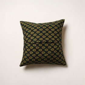 Yellow - kutch tagai work mashru silk patchwork cushion