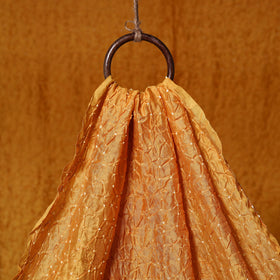 Yellow - kutch tie-dye chanderi silk bandhani fabric 06