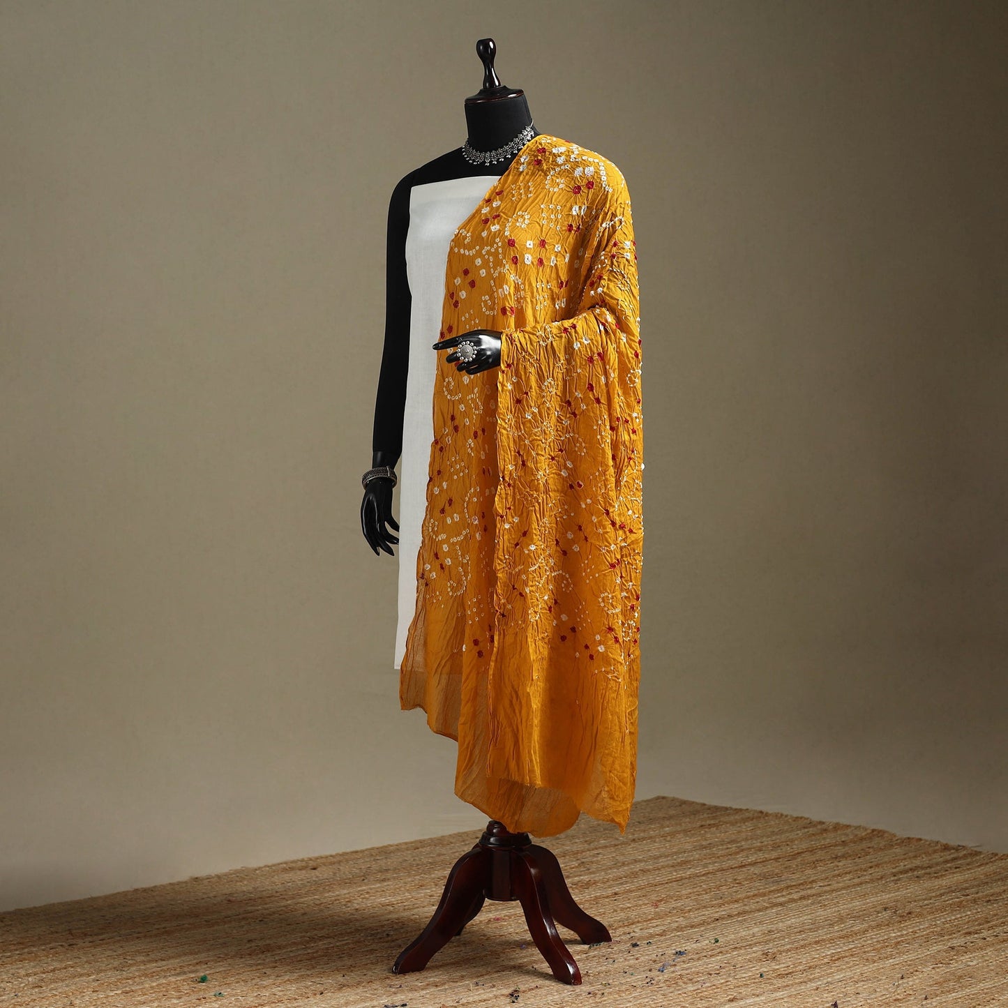 Kutch tie-dye cotton bandhani dupatta 64 - handcrafted