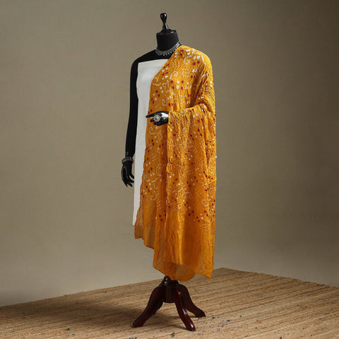 Kutch tie-dye cotton bandhani dupatta 64 - handcrafted