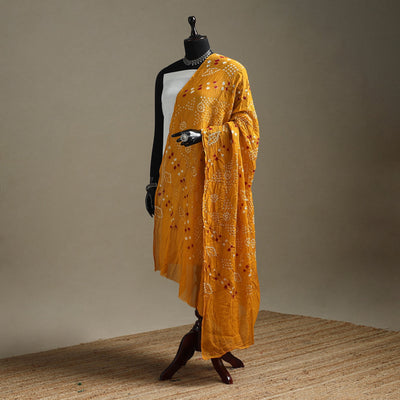 Kutch tie-dye cotton bandhani dupatta 67 - handcrafted